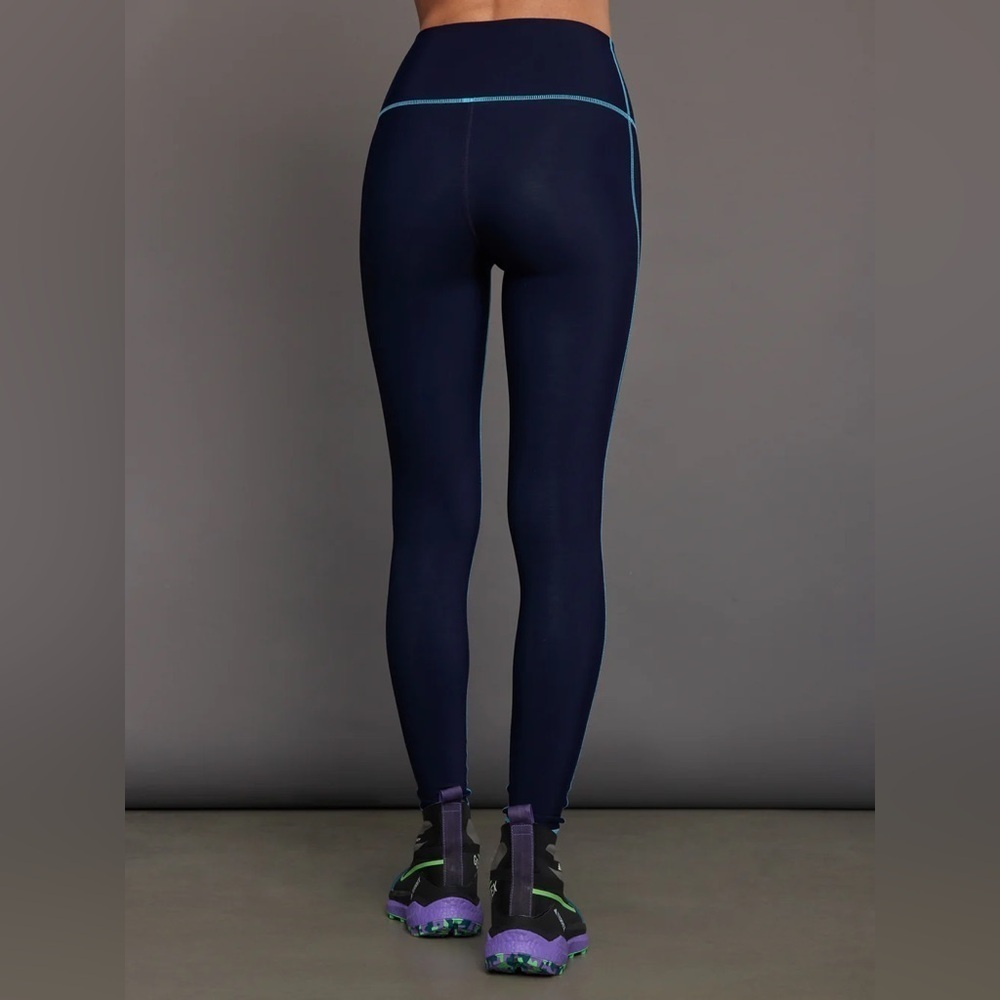 NWT Carbon38 navy high rise legging fleece back sz sm - Picture 3 of 10